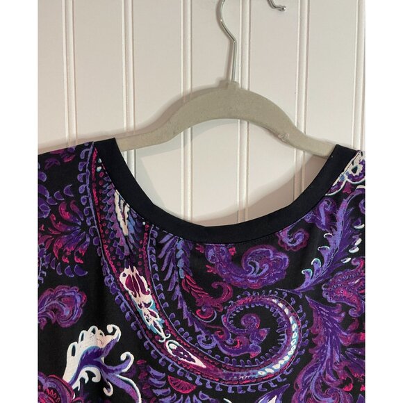 LuLaRoe Womens 2XL Long Sleeve Paisley Swing Dress 95% Polyester &Spandex Blend - Picture 3 of 14